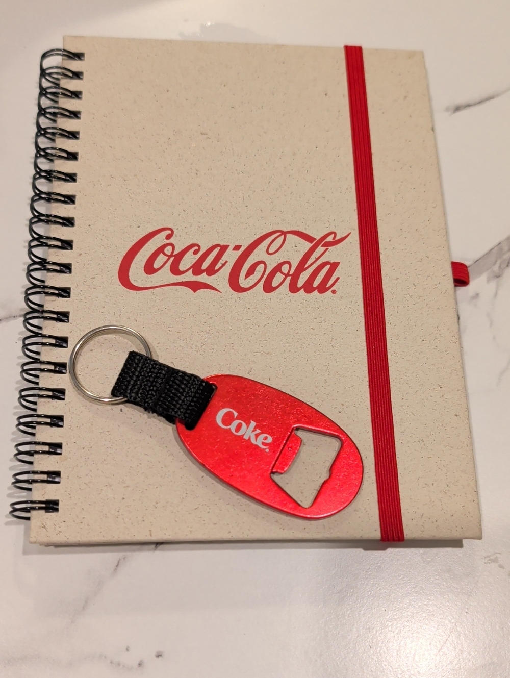 Coca- Cola Notebook And Red Metal Bottle Opener / Keychain